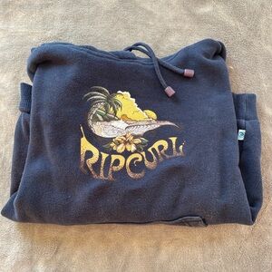 Rip Curl Navy Hoodie with Tropical Graphic